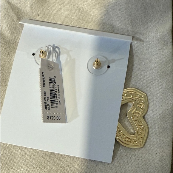 Kendra Scott Gold Geometric Earrings - Picture 3 of 3